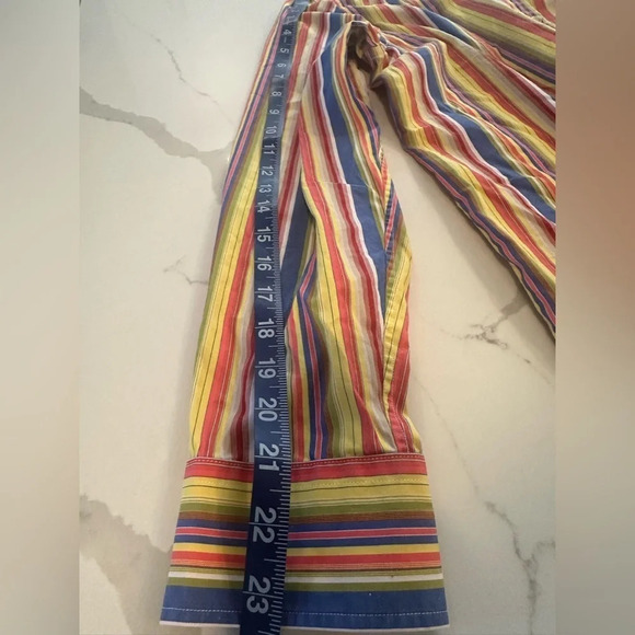Lauren by Ralph Lauren Multi-Color Striped Button Up Cotton Blouse SZ S M0342 - Picture 9 of 9